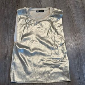 Gold Zara Shirt. Size S